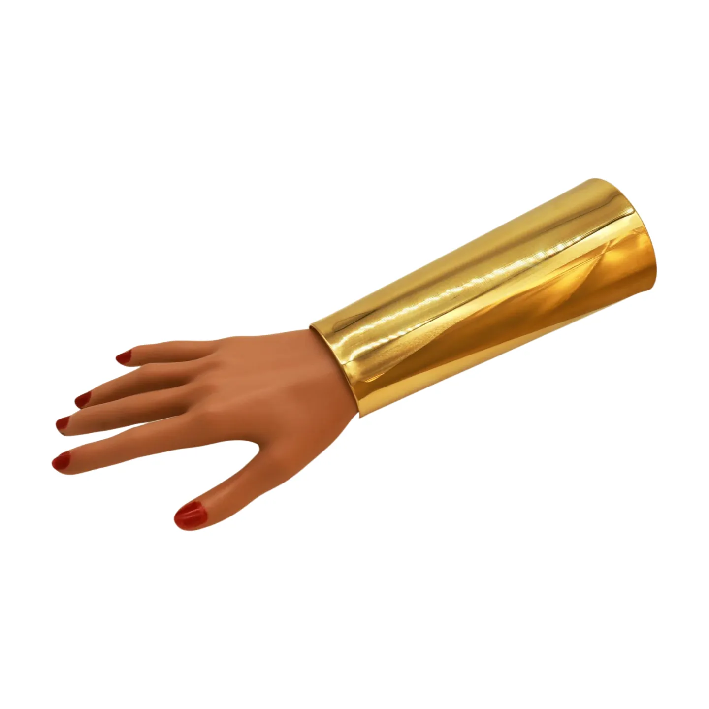 Gold Metal Extra Long Cuff Bracelet Jewelry Accessories Bling Wide
