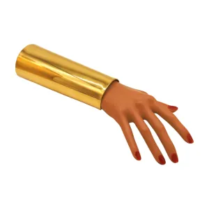 Gold Metal Extra Long Cuff Bracelet Jewelry Accessories Bling Wide