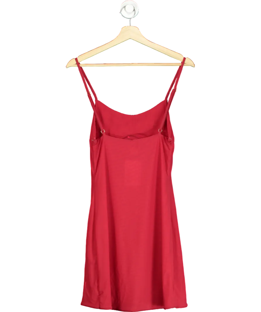Gonza Red Gizele Slip Mini Dress UK S