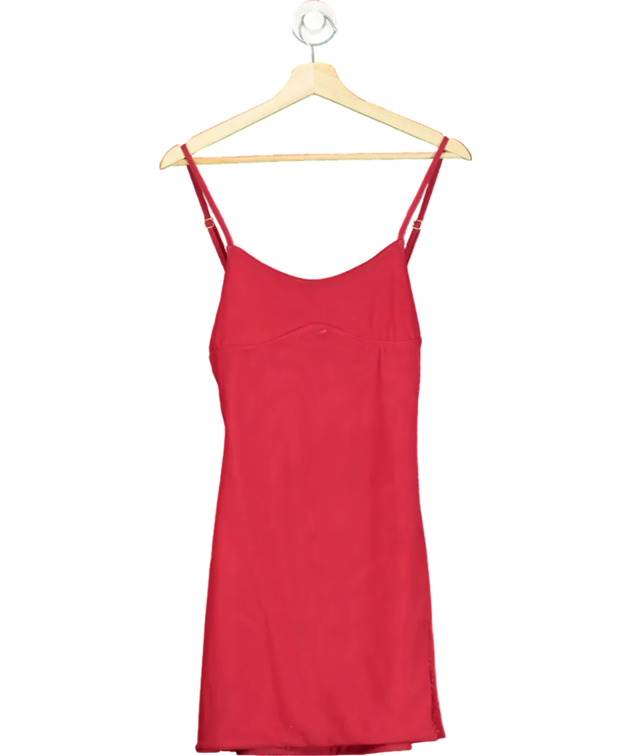 Gonza Red Gizele Slip Mini Dress UK S