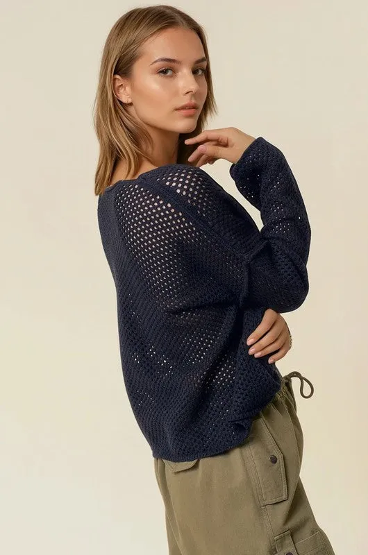 Grayson Fishnet Sweater