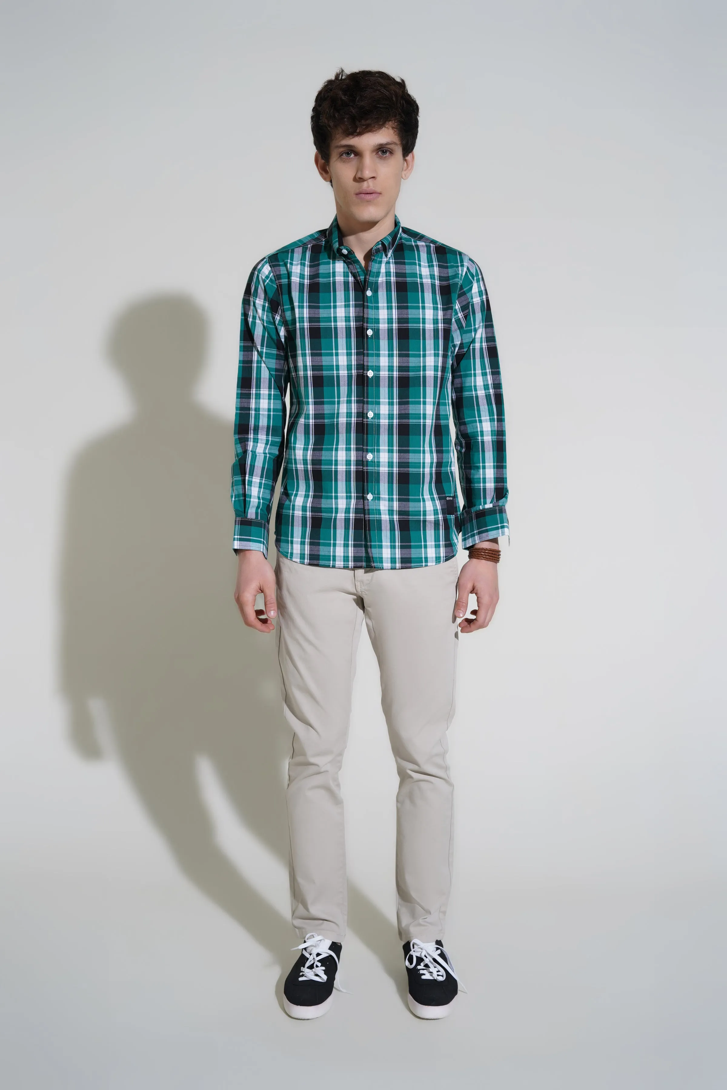 Green Madras Check Shirt