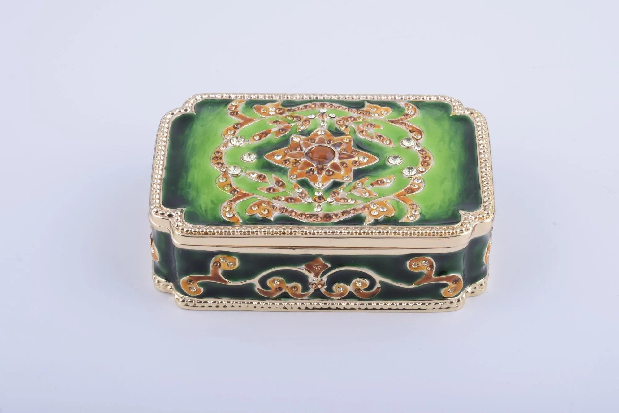 Green Vintage Style Trinket Box