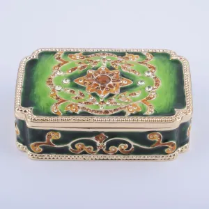 Green Vintage Style Trinket Box