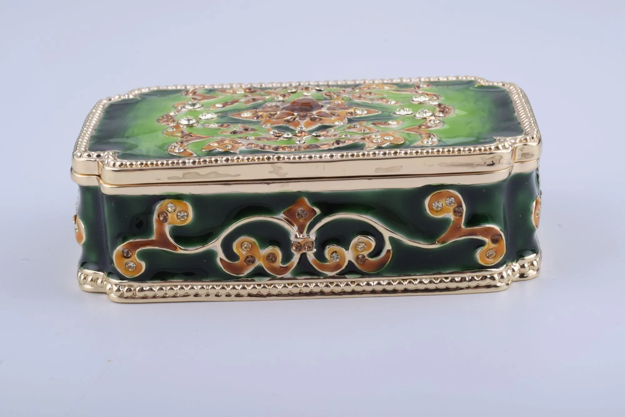Green Vintage Style Trinket Box