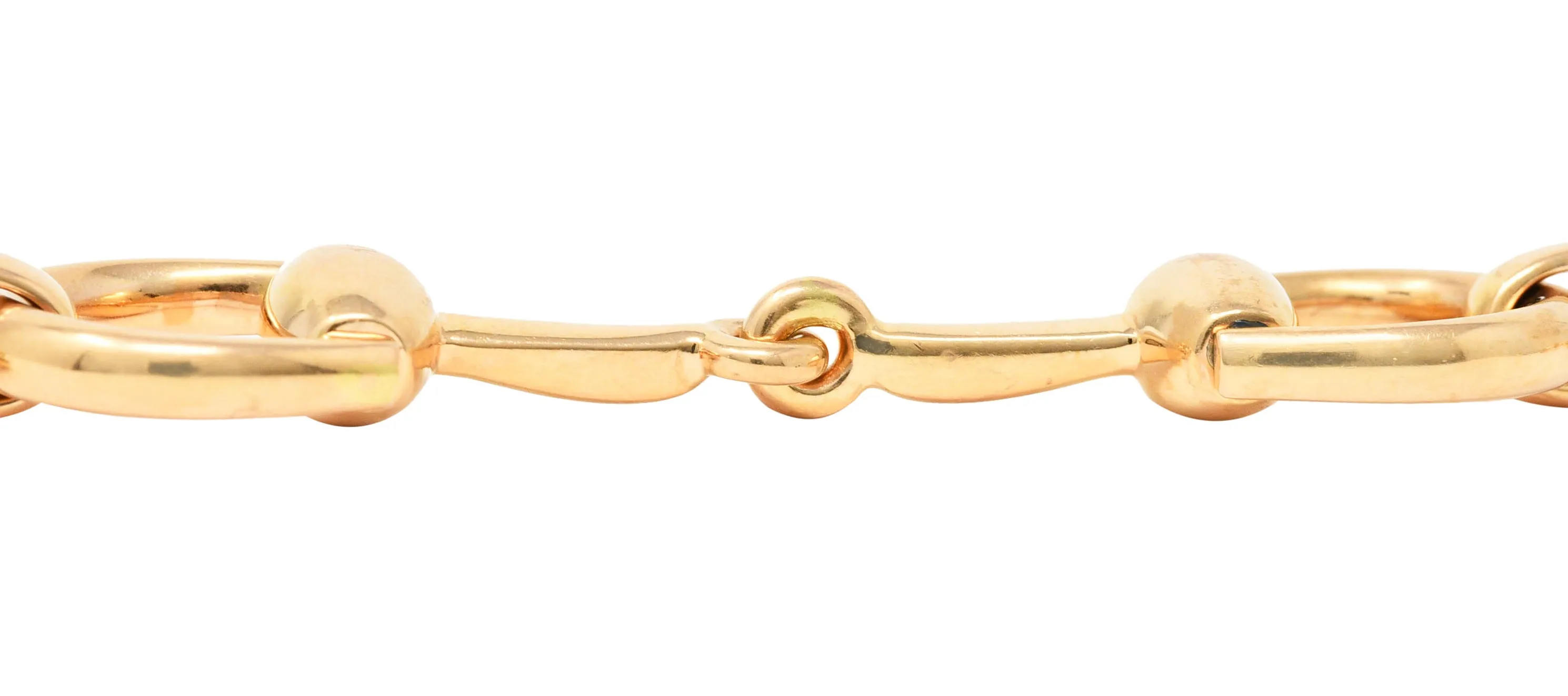 Gucci 18 Karat Rose Gold Horse-Bit Vintage Link Bracelet