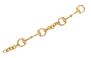 Gucci 18 Karat Rose Gold Horse-Bit Vintage Link Bracelet