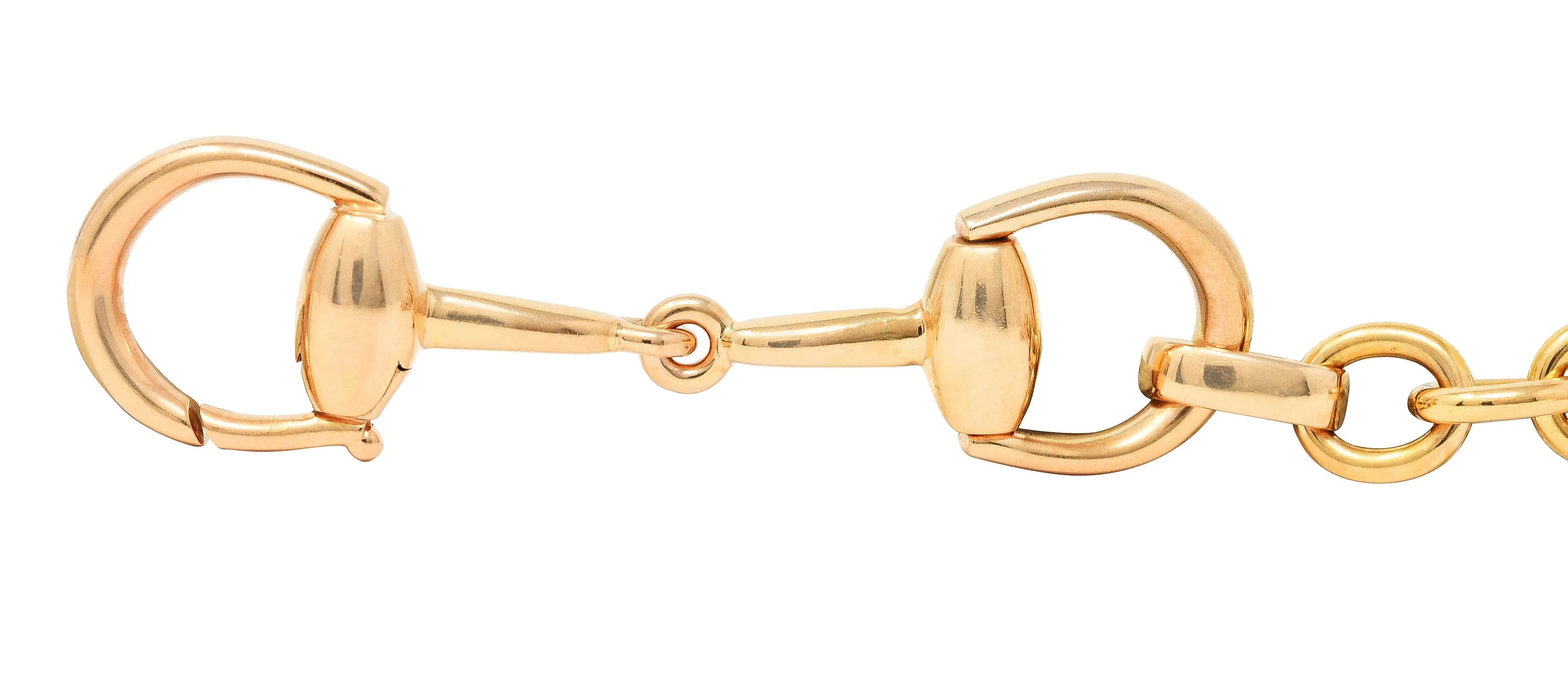 Gucci 18 Karat Rose Gold Horse-Bit Vintage Link Bracelet