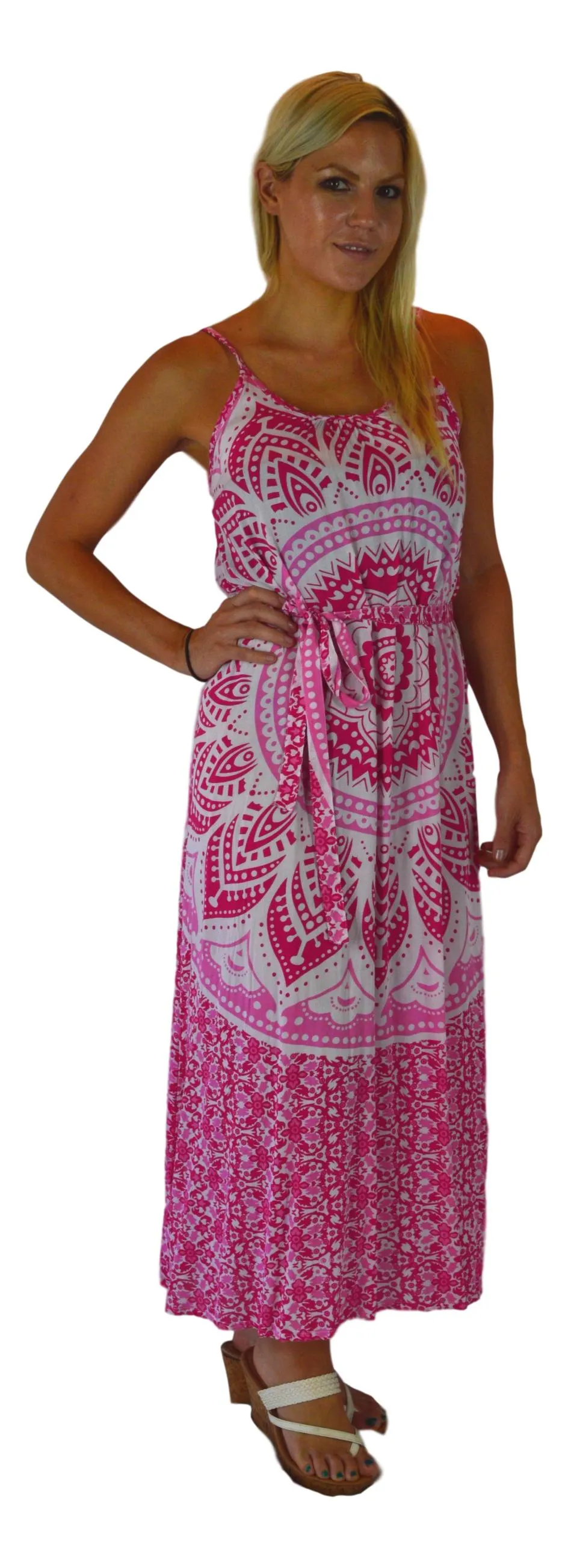Holoholo - Bali Dress  - Mandala - Pink - Long