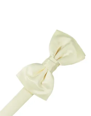 Ivory Luxury Satin Kids Bow Tie