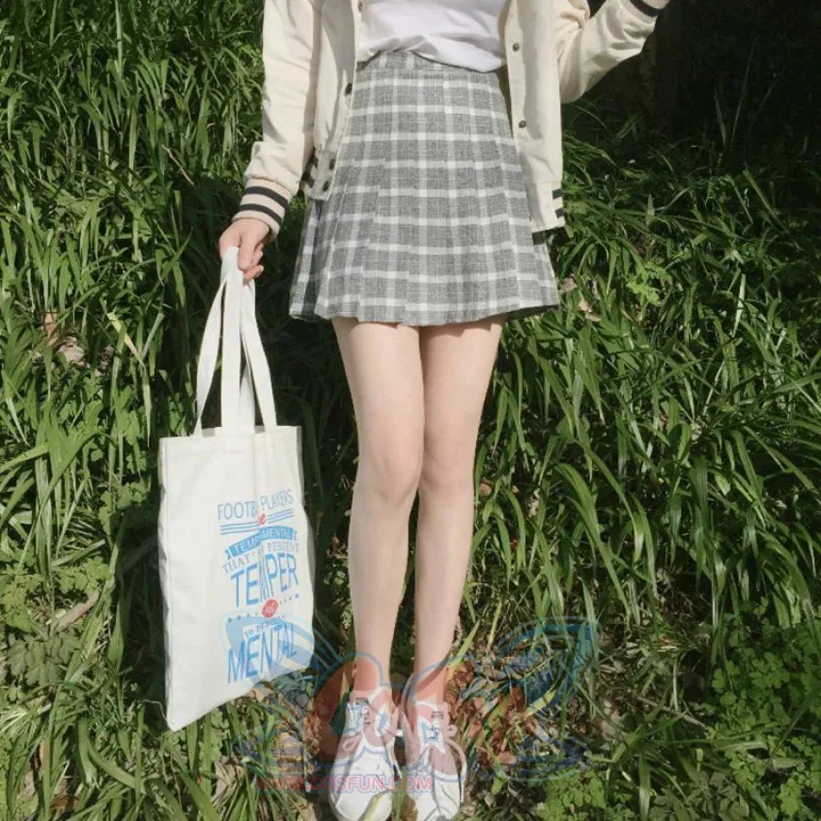 Japanese Sweet Pleated Tuck Plaid Mini Skirt mp006161