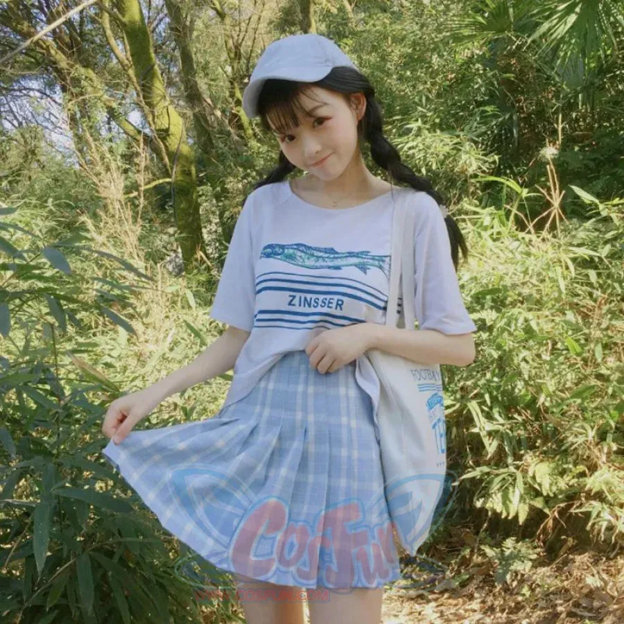 Japanese Sweet Pleated Tuck Plaid Mini Skirt mp006161