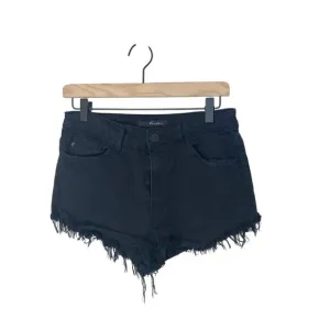 Kancan Distressed Estillo Black High Rise Mom Jean Emo Festival Shorts