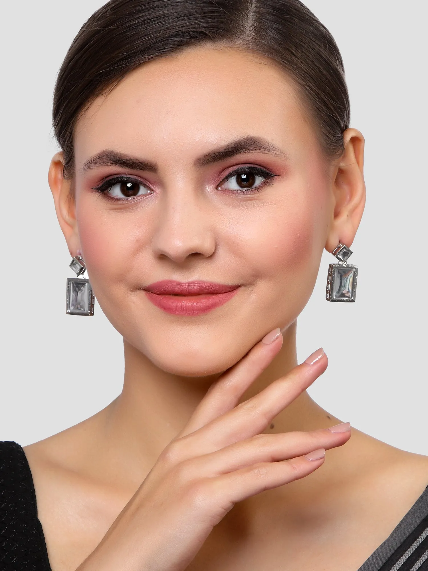 Karatcart Set of 3 Handcrafted Kundan Earrings Combo for Women