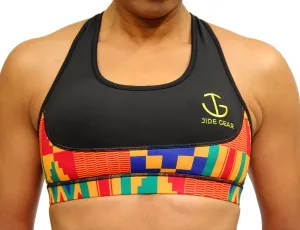 Kente Stripe Sports Bra