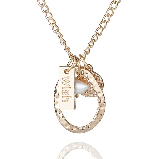 Kirykle  "wish" Fashion tag necklace