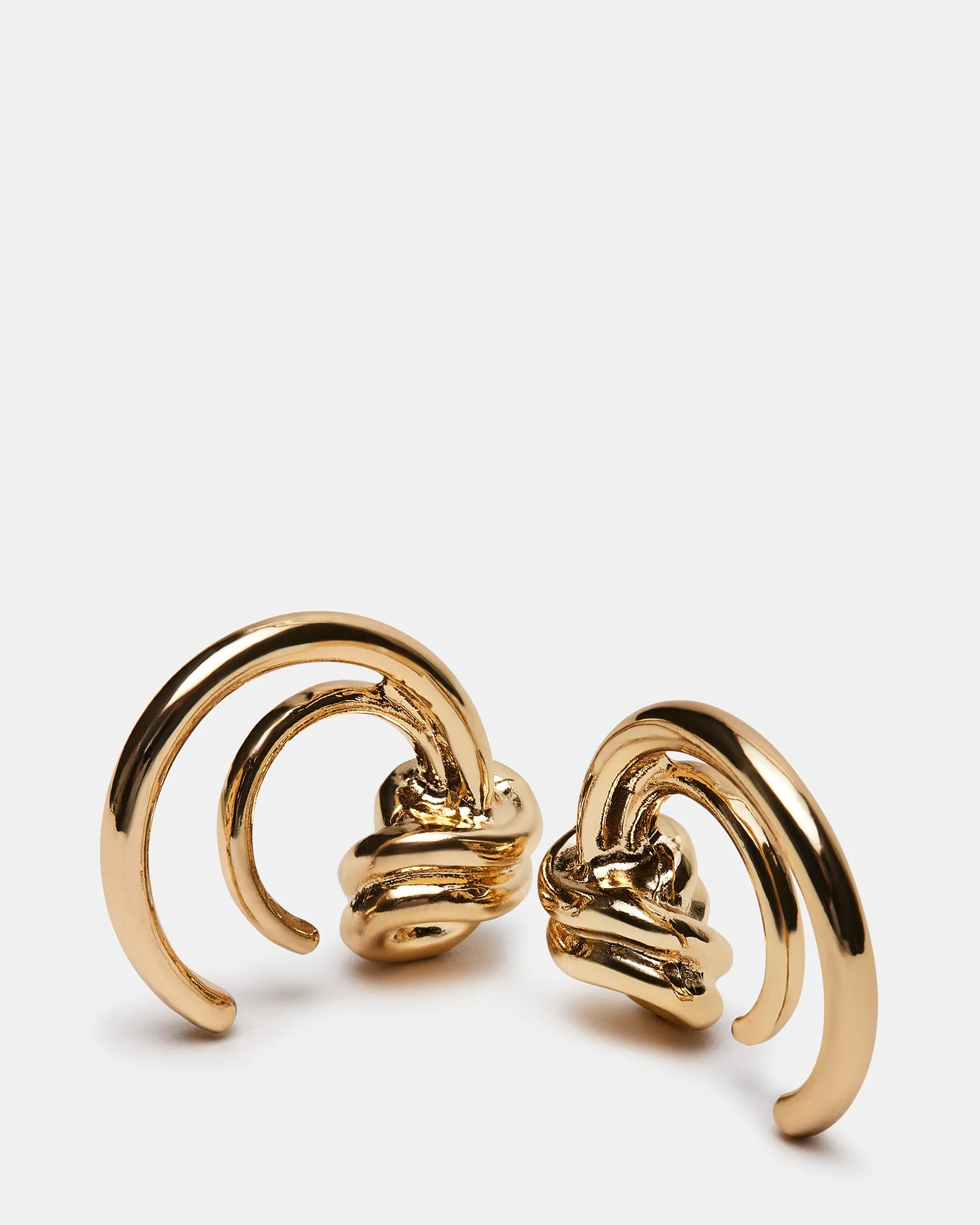 KNOT HOOP EARRINGS GOLD