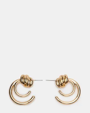 KNOT HOOP EARRINGS GOLD