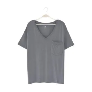Kyte Women's Relaxed Fit V-Neck - Charcoal