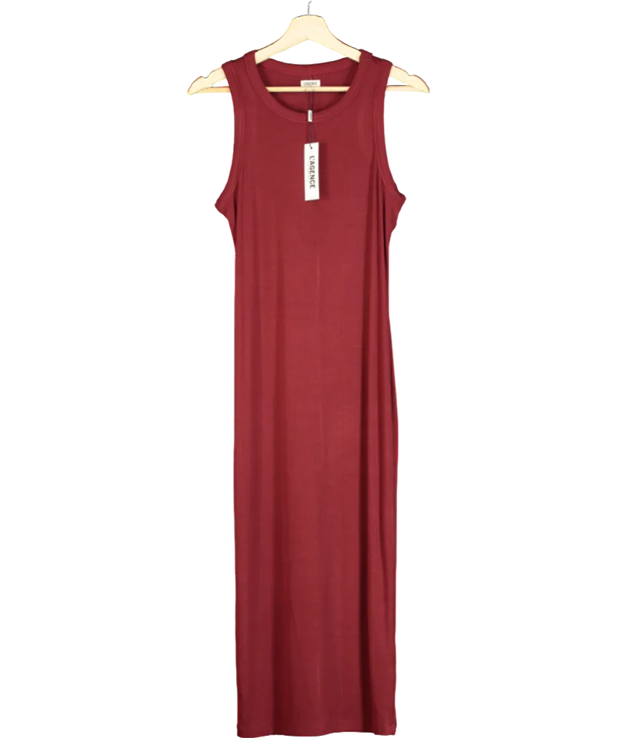 L'agence Red Nura Sleeveless Midi Dress UK M