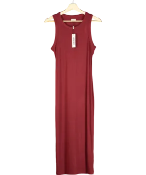 L'agence Red Nura Sleeveless Midi Dress UK M