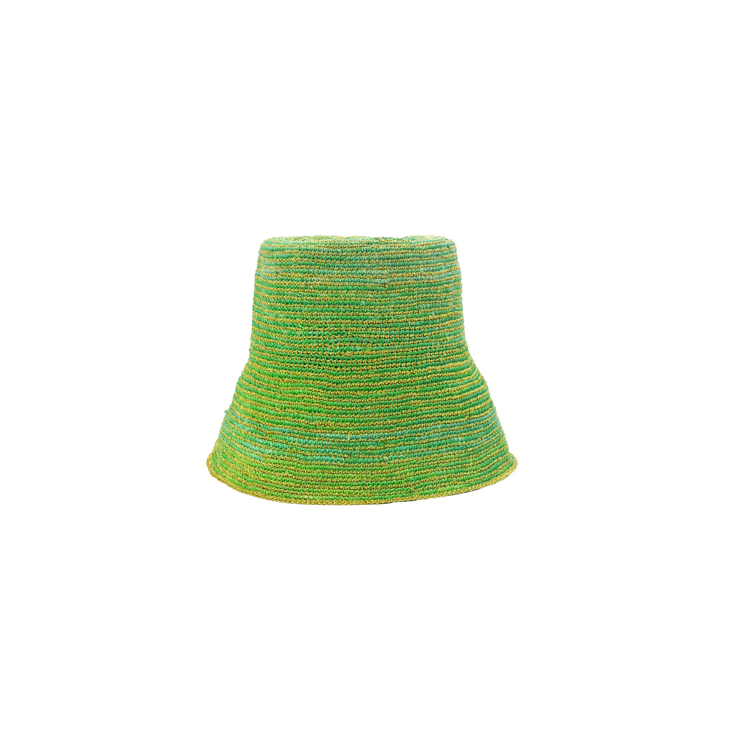 Lamp shade Crochet hat with Metallic Thread