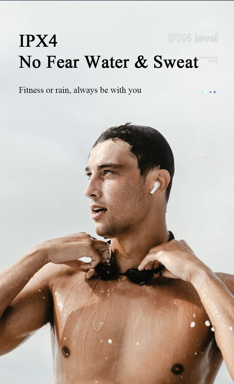Lenovo Lp1s Bluetooth Sports HiFi Stereo Earbuds With Mic - Black