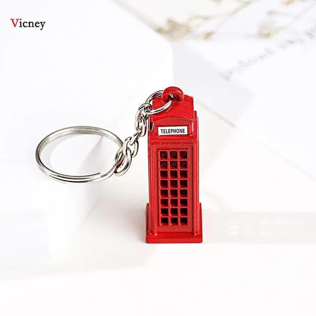 London Red&Blue Bus Key organizer Mail Box Key Holder Key Pendant Keychain Souvenir