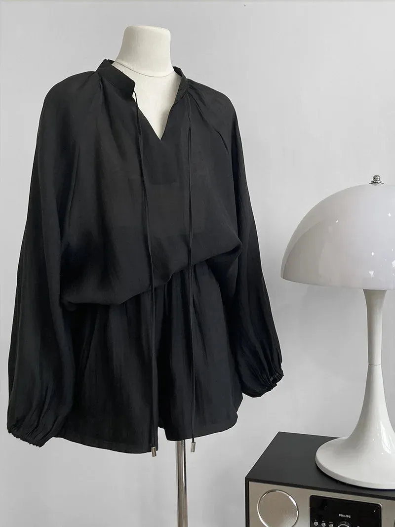 Long Sleeve Summer  Tracksuit  Two Piece Set Lingerie