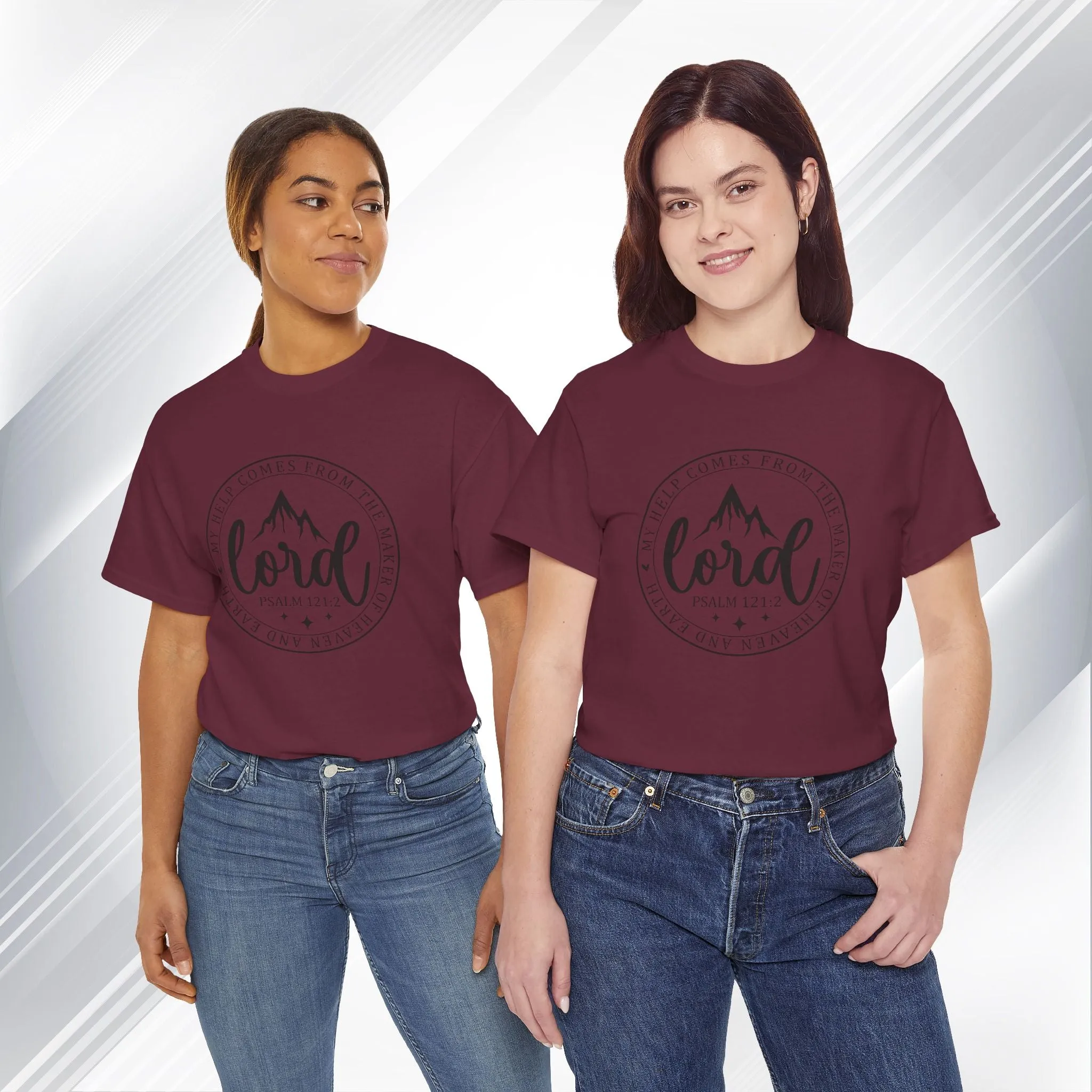 Lord Heavy Cotton Tee - Psalm 121:2 Inspirational Apparel