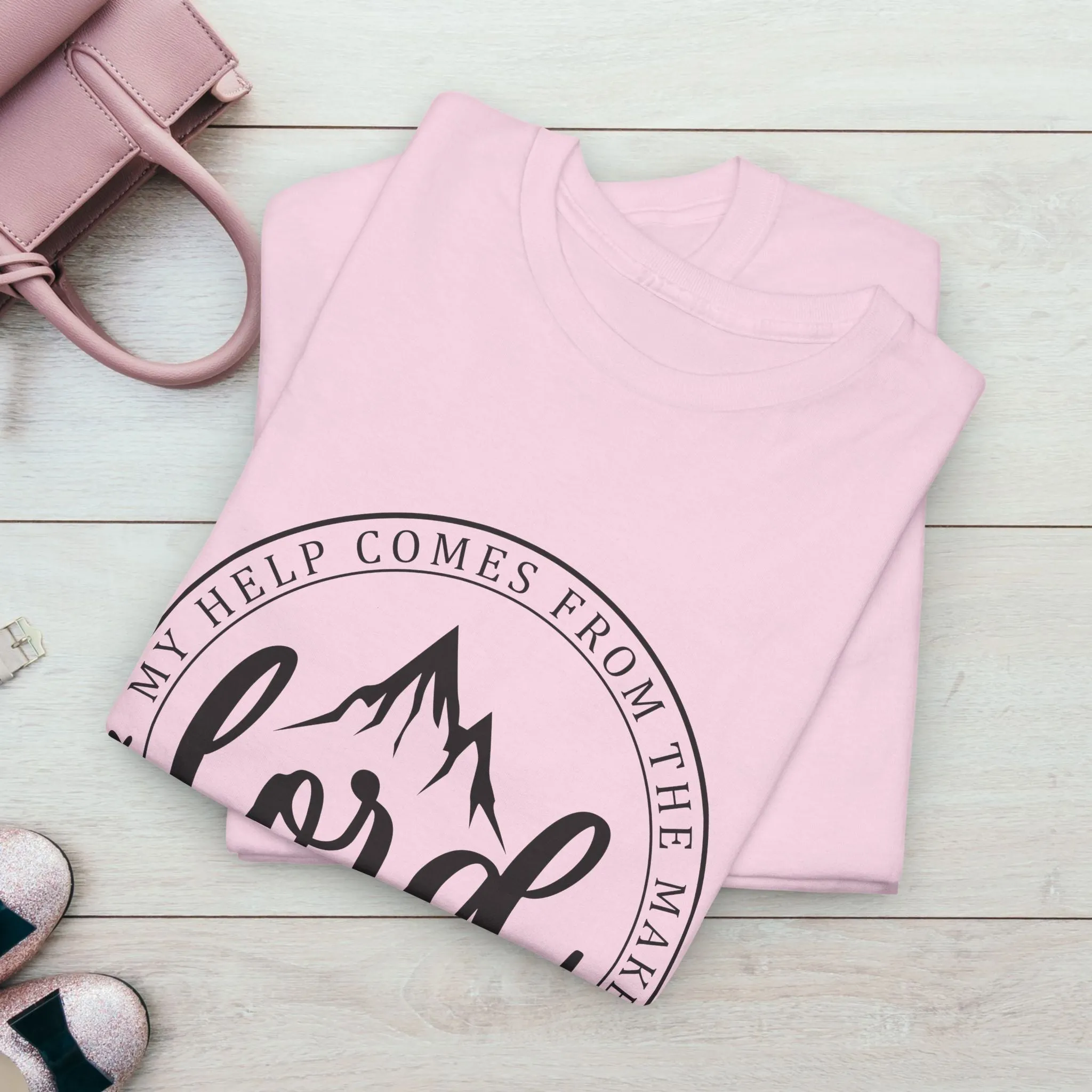 Lord Heavy Cotton Tee - Psalm 121:2 Inspirational Apparel