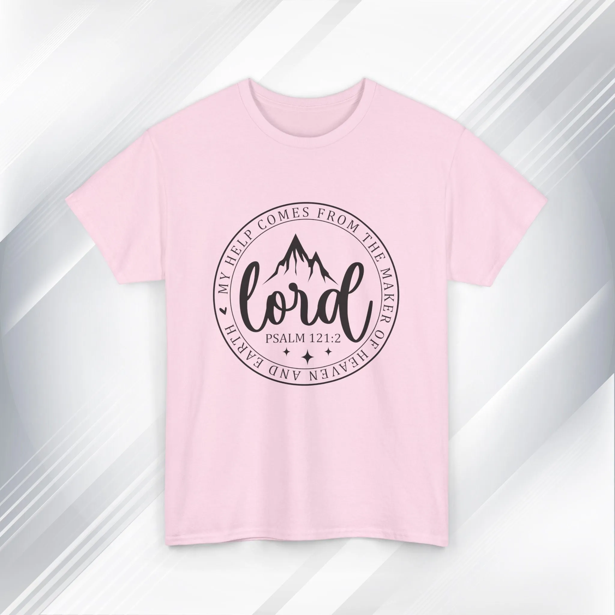 Lord Heavy Cotton Tee - Psalm 121:2 Inspirational Apparel