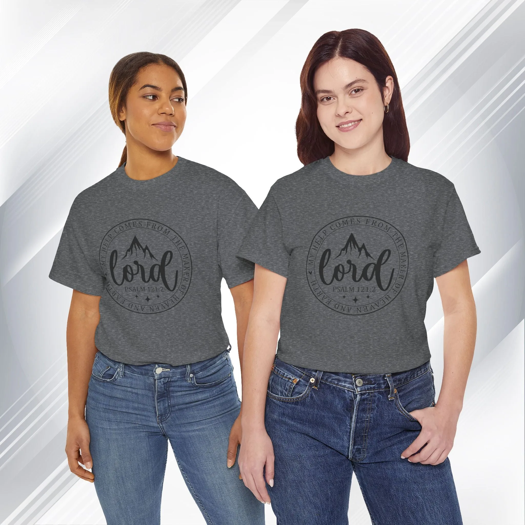 Lord Heavy Cotton Tee - Psalm 121:2 Inspirational Apparel