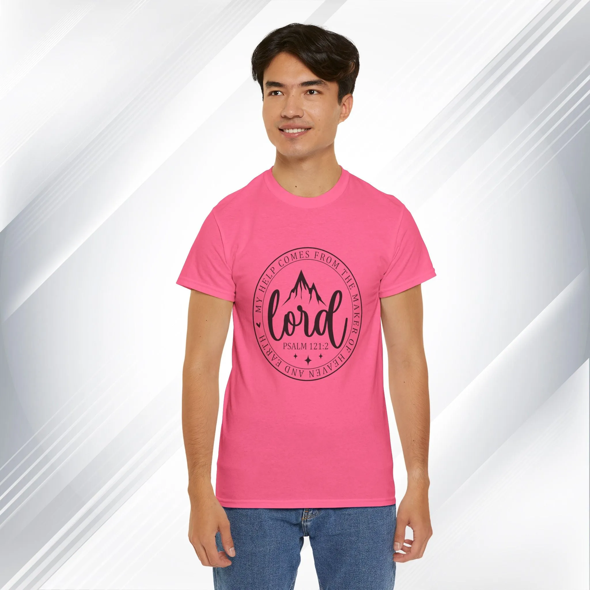 Lord Heavy Cotton Tee - Psalm 121:2 Inspirational Apparel