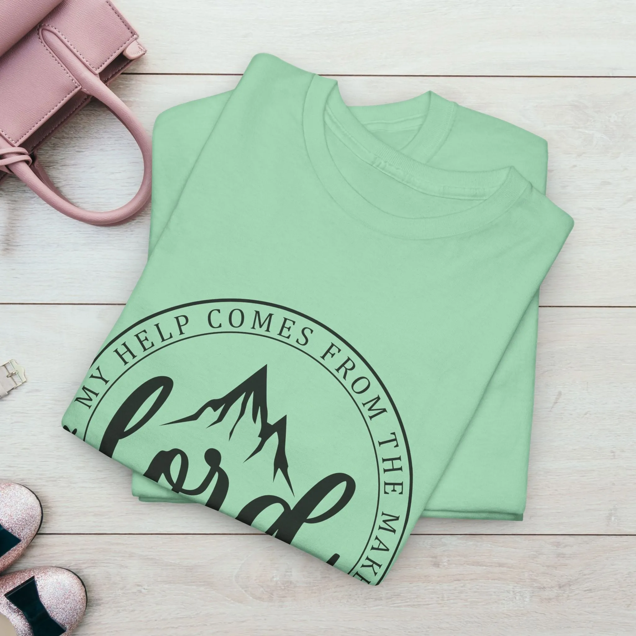 Lord Heavy Cotton Tee - Psalm 121:2 Inspirational Apparel