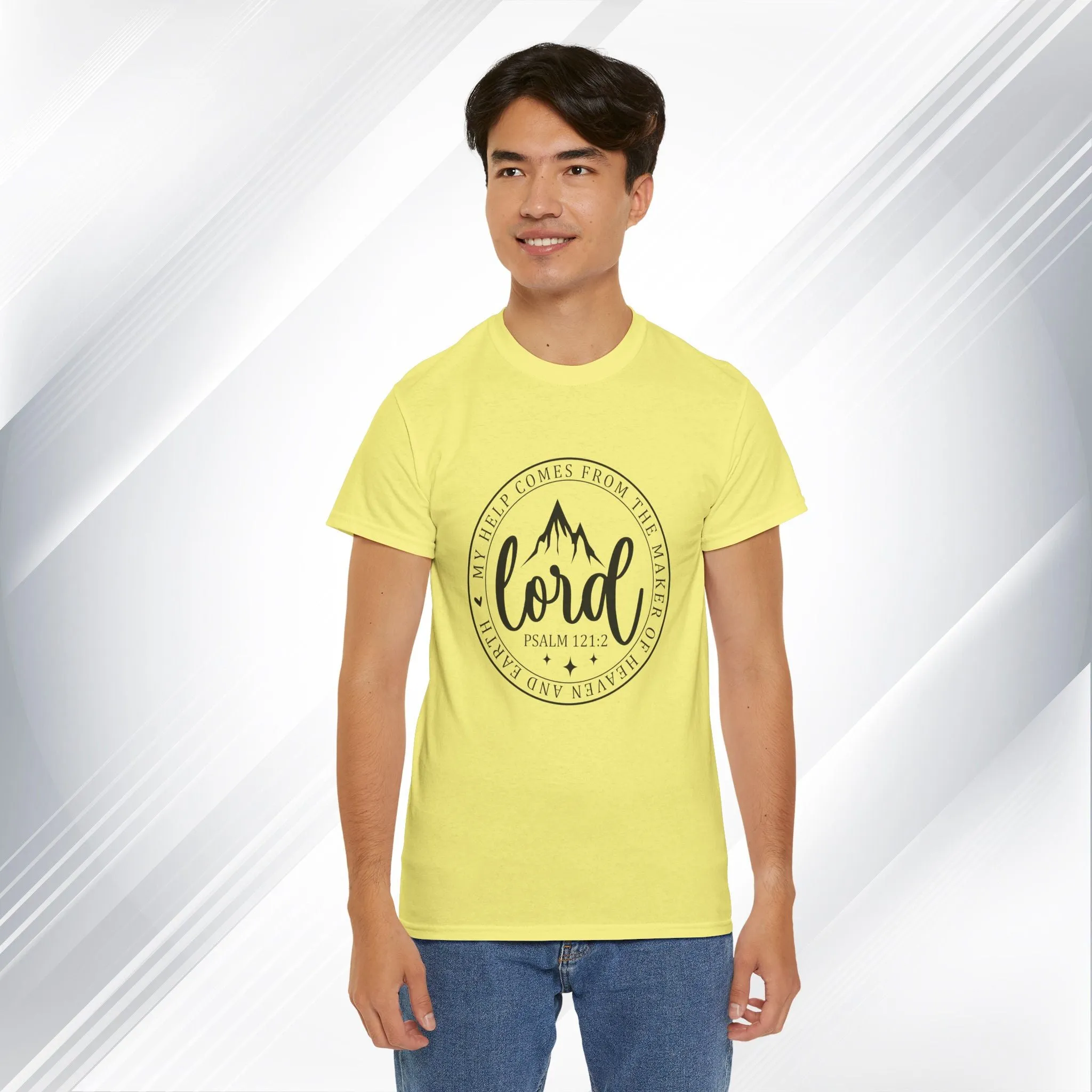 Lord Heavy Cotton Tee - Psalm 121:2 Inspirational Apparel