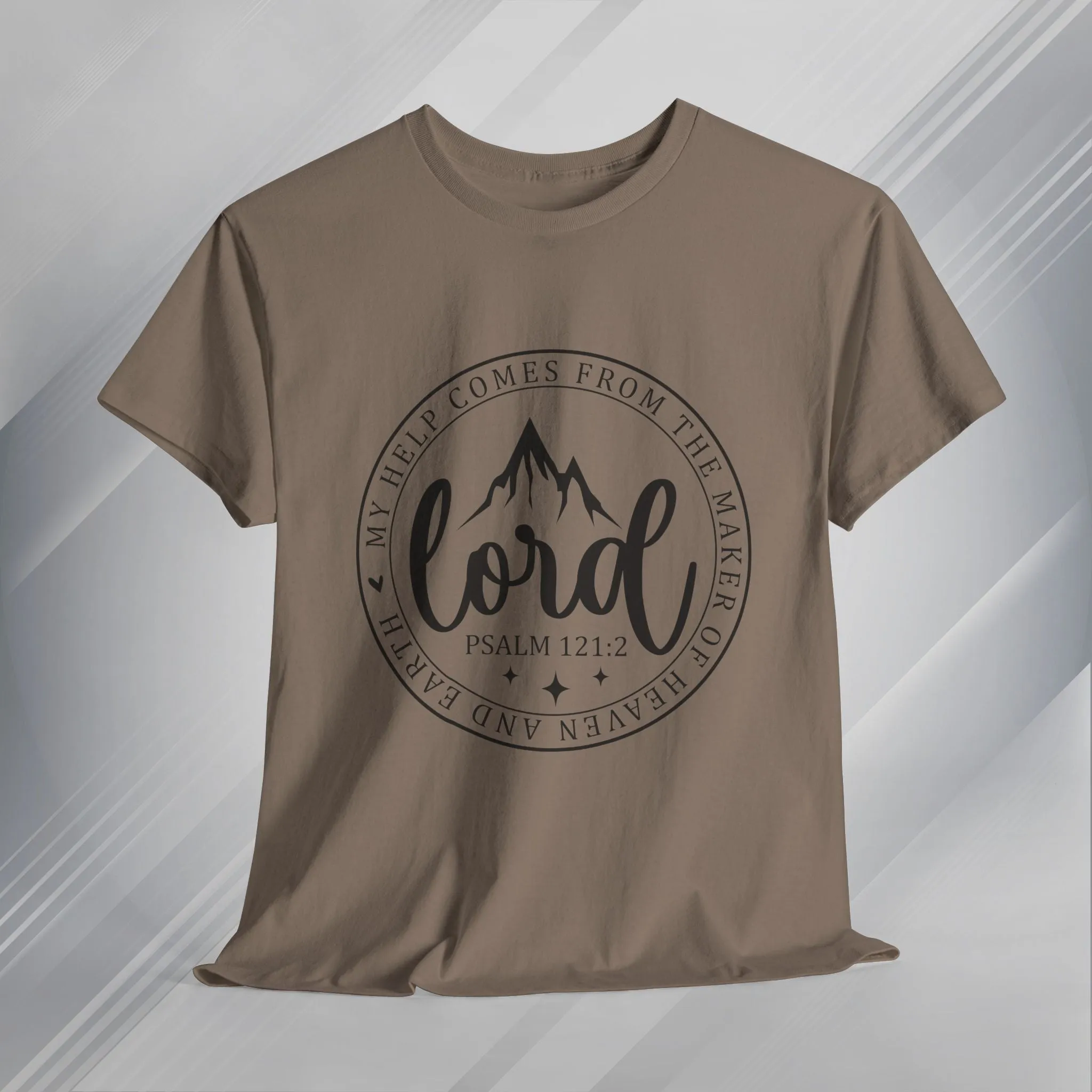 Lord Heavy Cotton Tee - Psalm 121:2 Inspirational Apparel