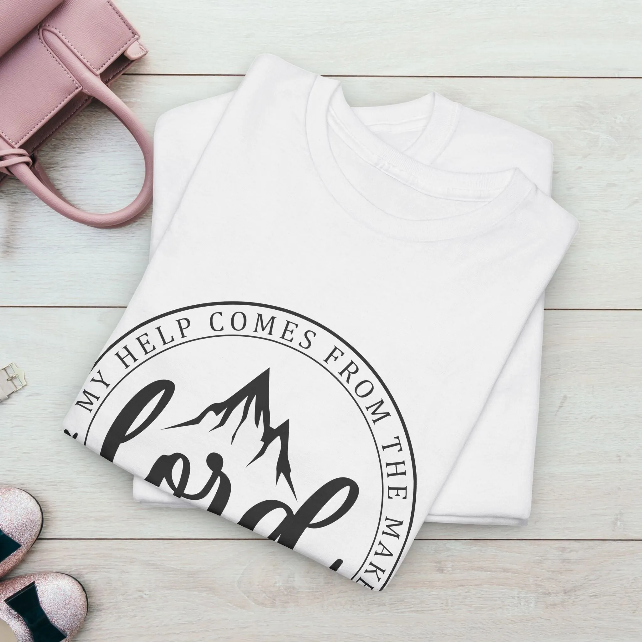 Lord Heavy Cotton Tee - Psalm 121:2 Inspirational Apparel