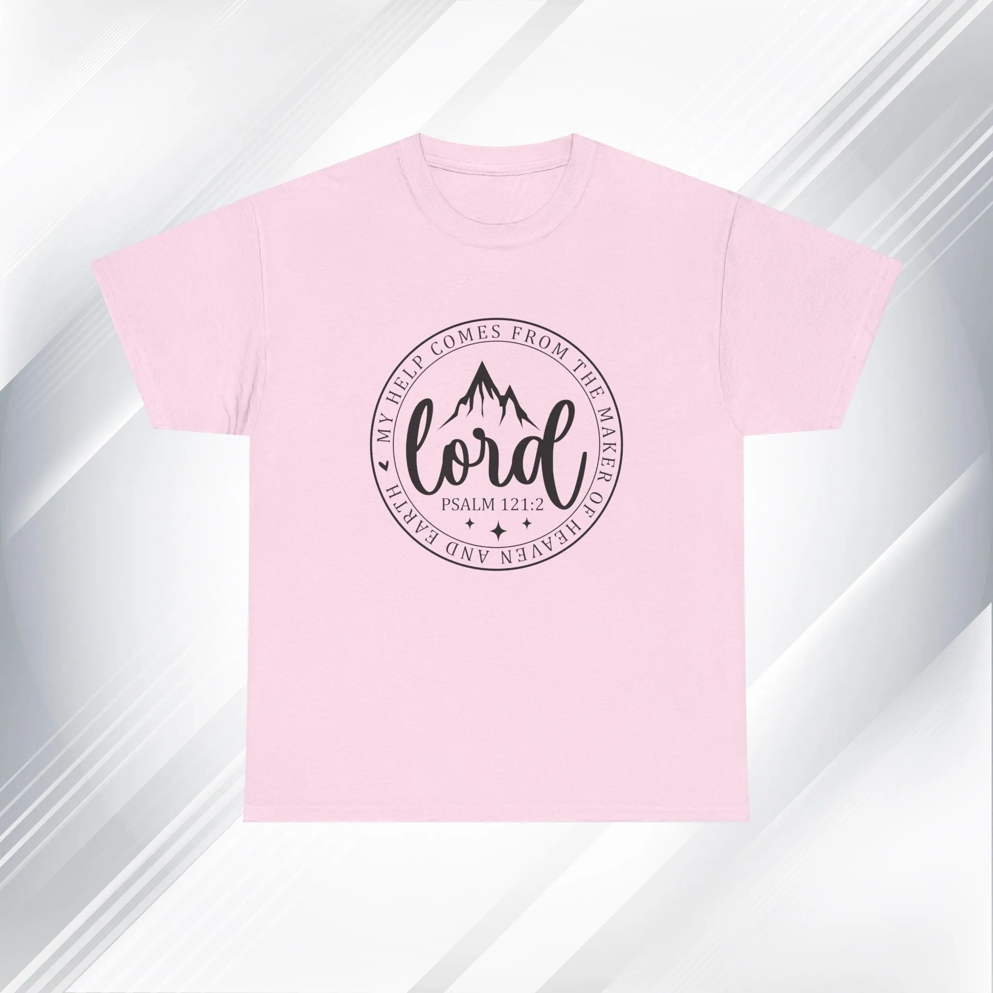 Lord Heavy Cotton Tee - Psalm 121:2 Inspirational Apparel