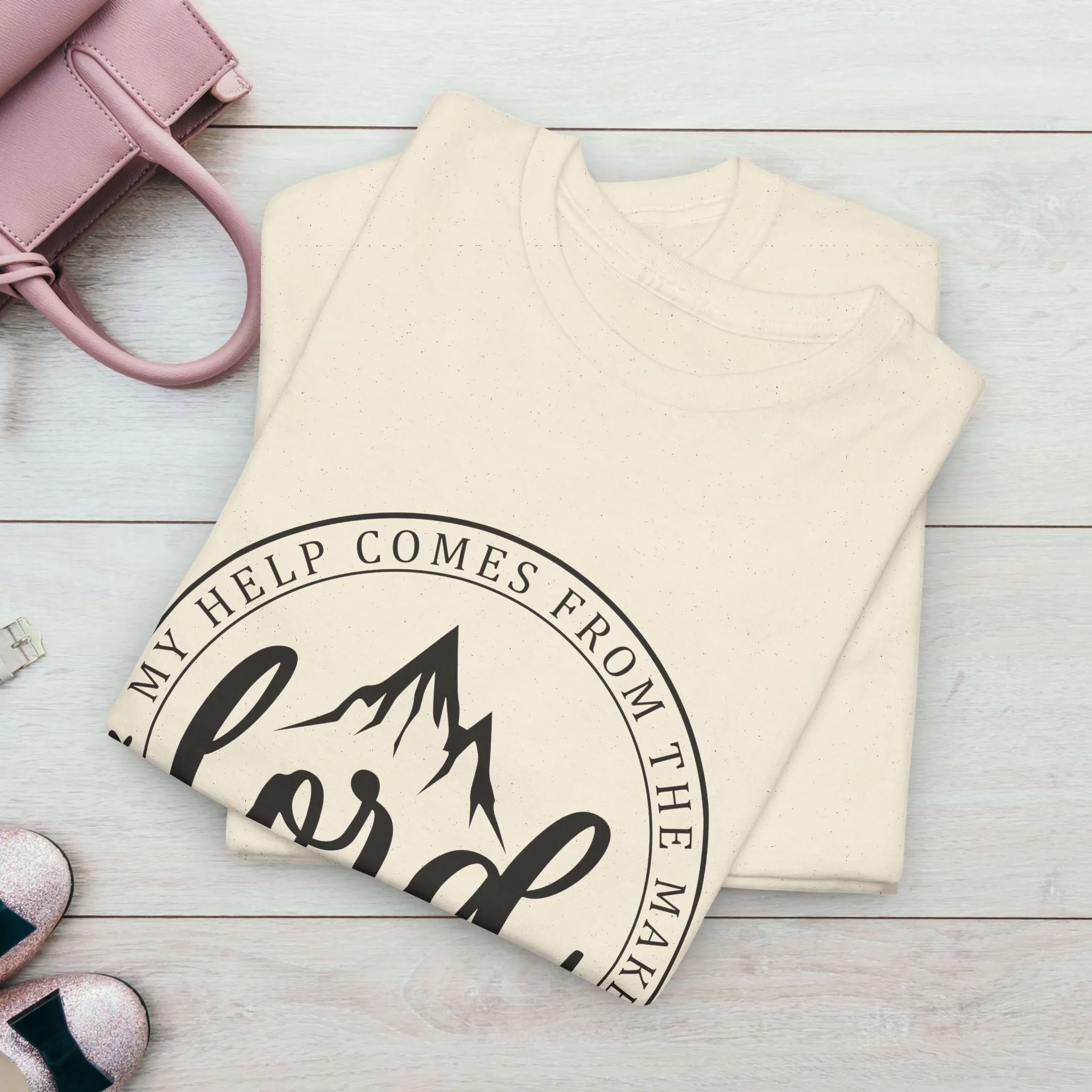 Lord Heavy Cotton Tee - Psalm 121:2 Inspirational Apparel