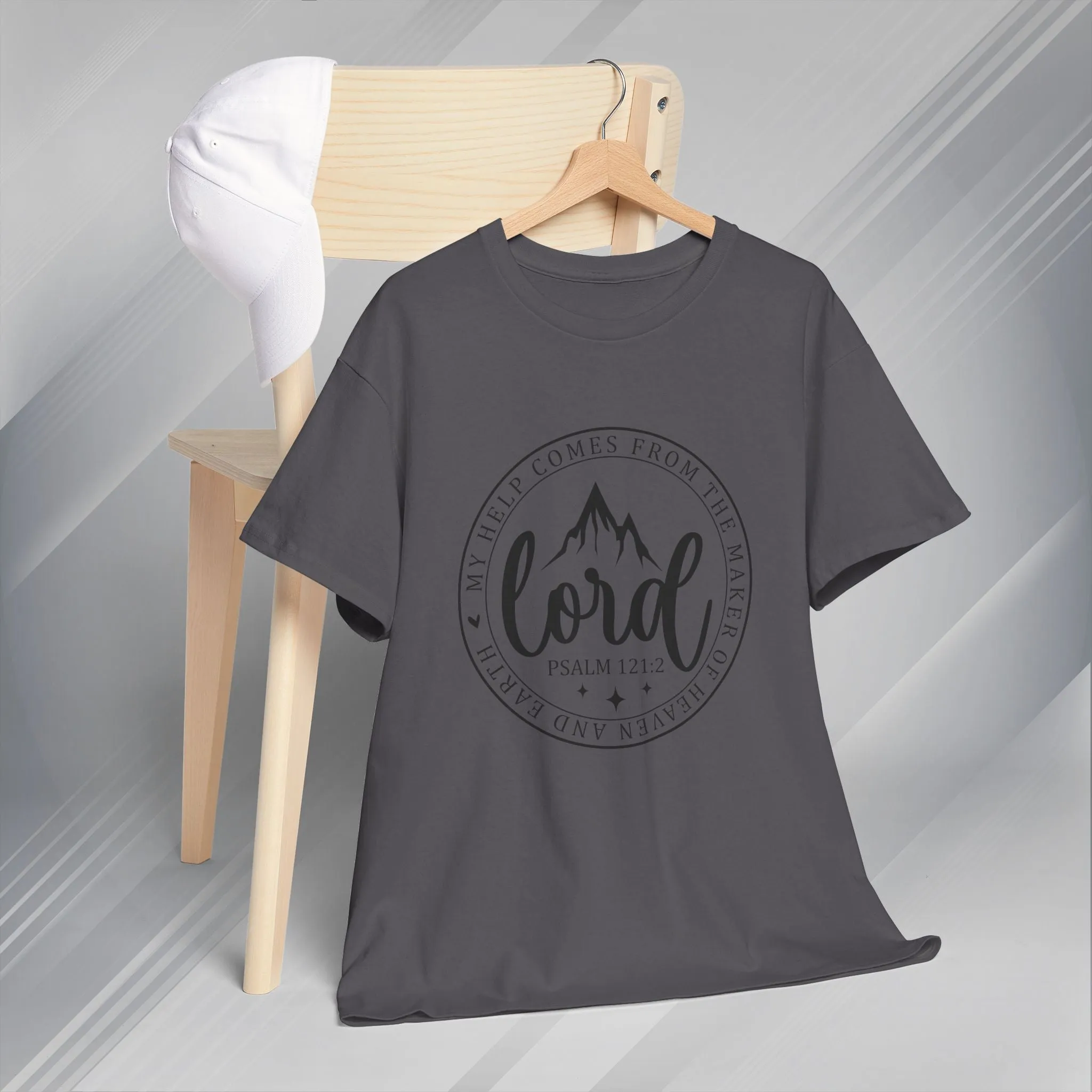 Lord Heavy Cotton Tee - Psalm 121:2 Inspirational Apparel