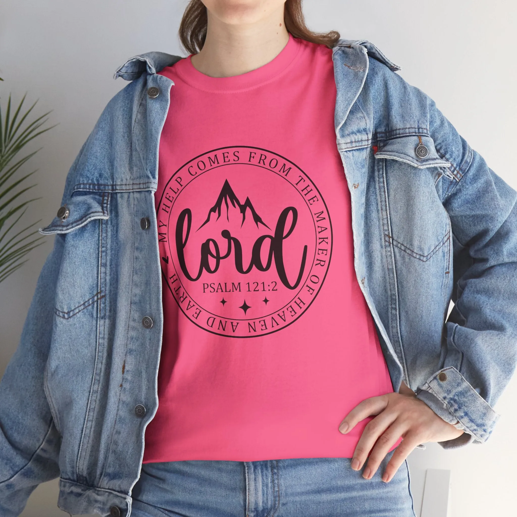 Lord Heavy Cotton Tee - Psalm 121:2 Inspirational Apparel