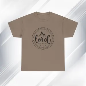 Lord Heavy Cotton Tee - Psalm 121:2 Inspirational Apparel