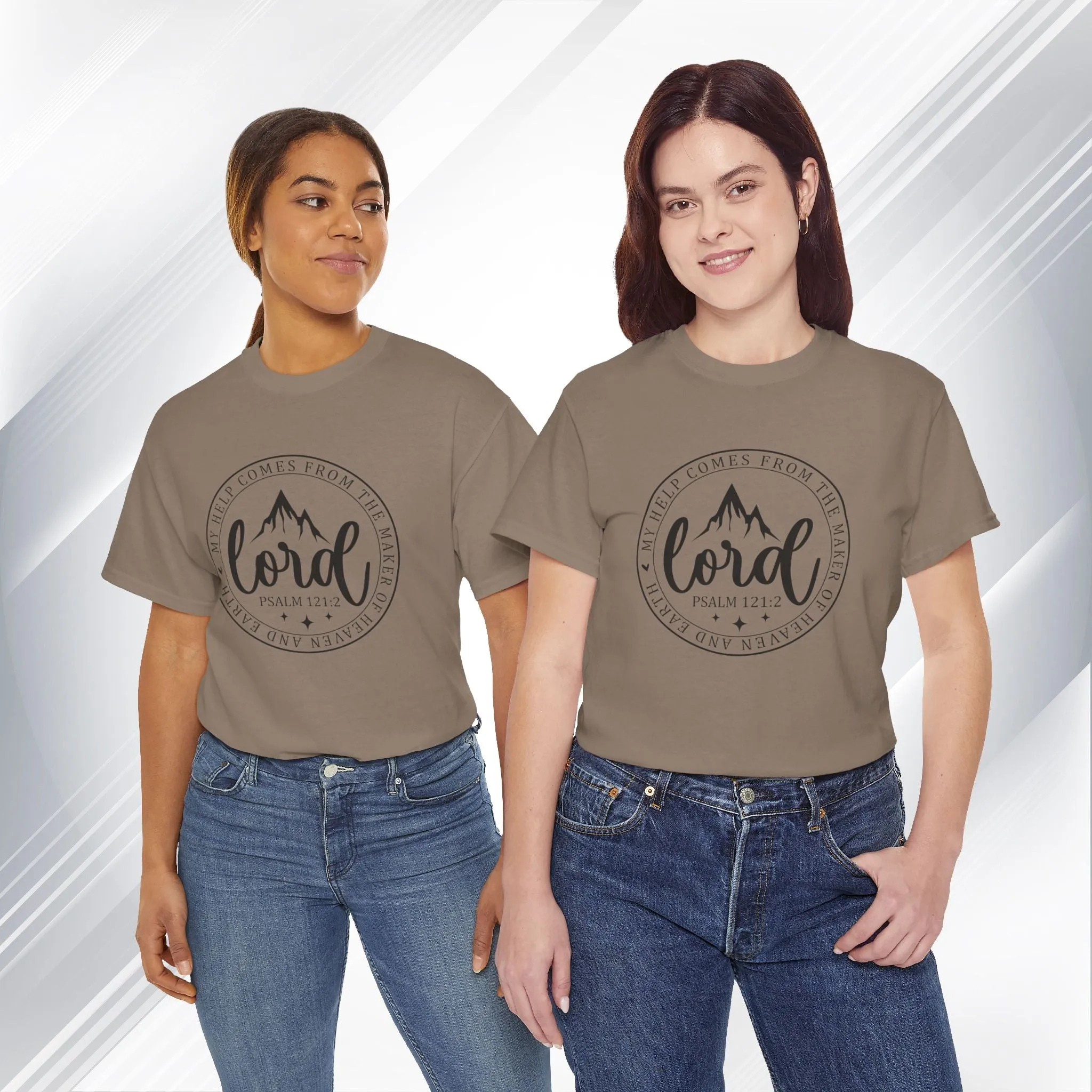Lord Heavy Cotton Tee - Psalm 121:2 Inspirational Apparel