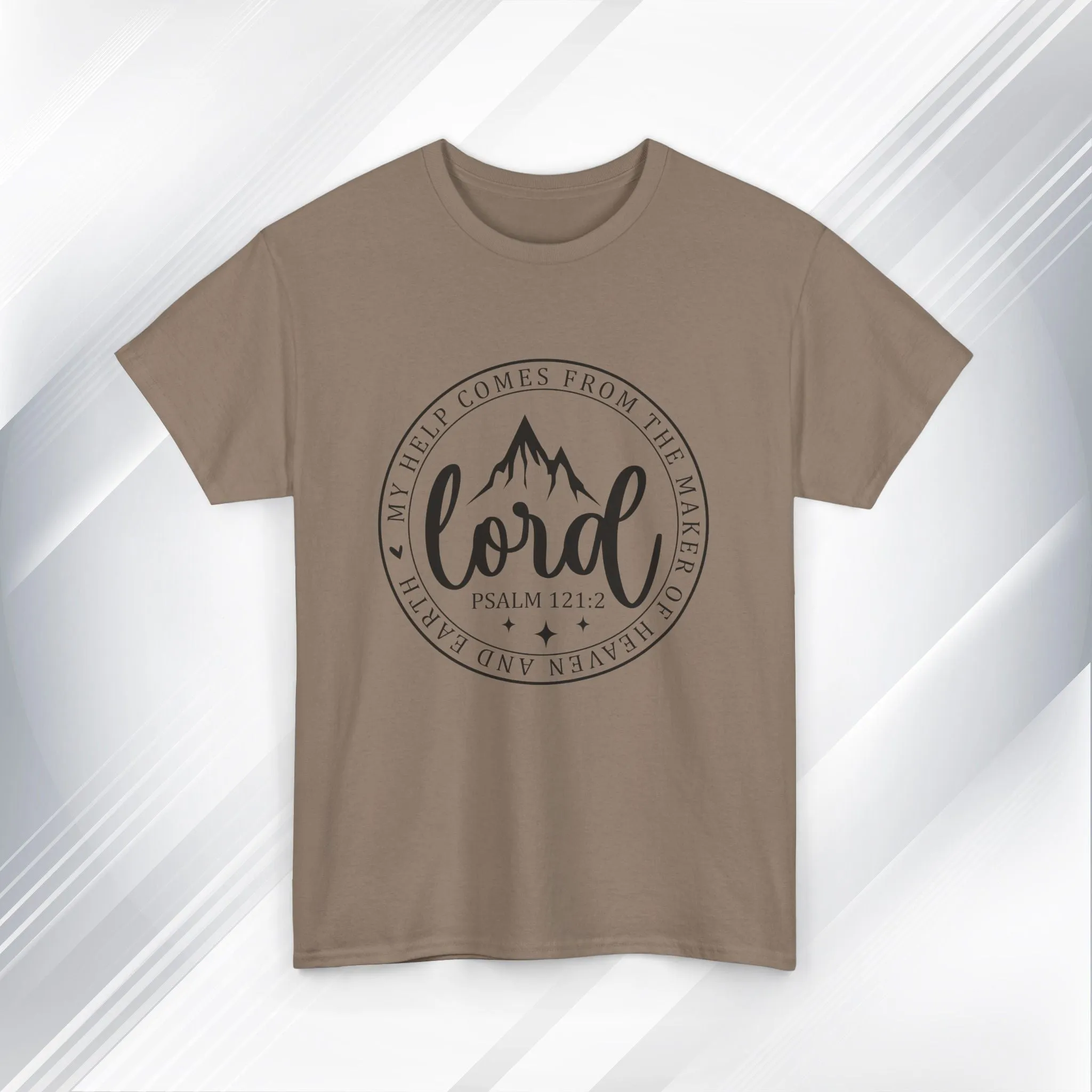 Lord Heavy Cotton Tee - Psalm 121:2 Inspirational Apparel