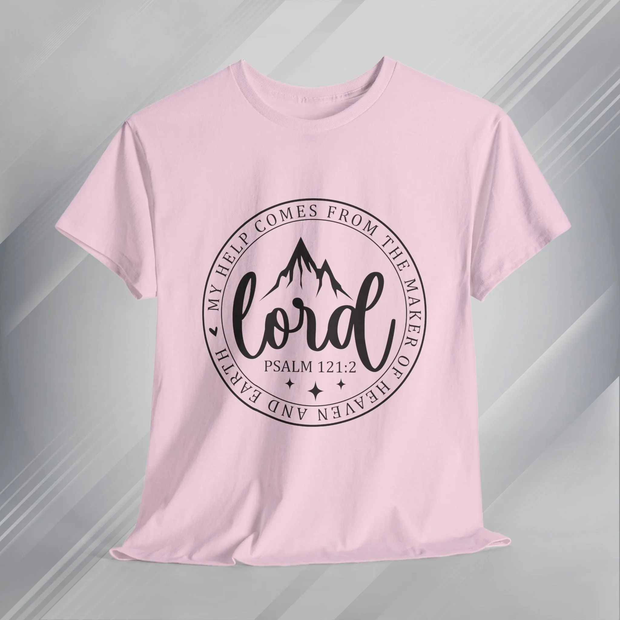 Lord Heavy Cotton Tee - Psalm 121:2 Inspirational Apparel