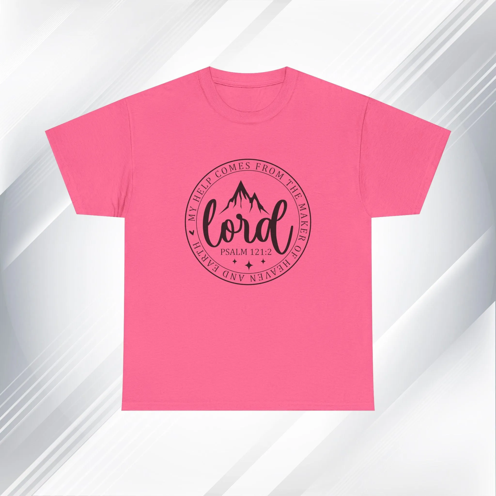 Lord Heavy Cotton Tee - Psalm 121:2 Inspirational Apparel
