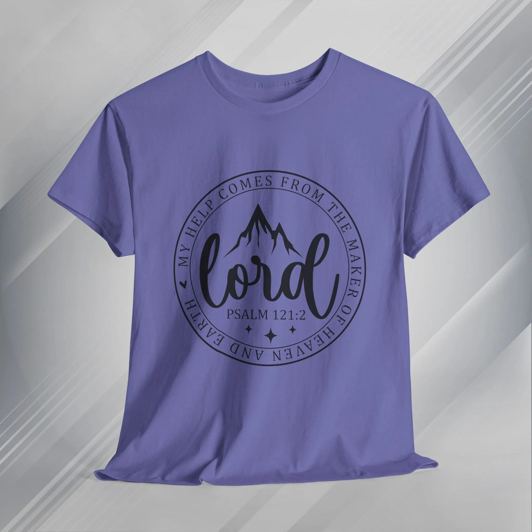 Lord Heavy Cotton Tee - Psalm 121:2 Inspirational Apparel