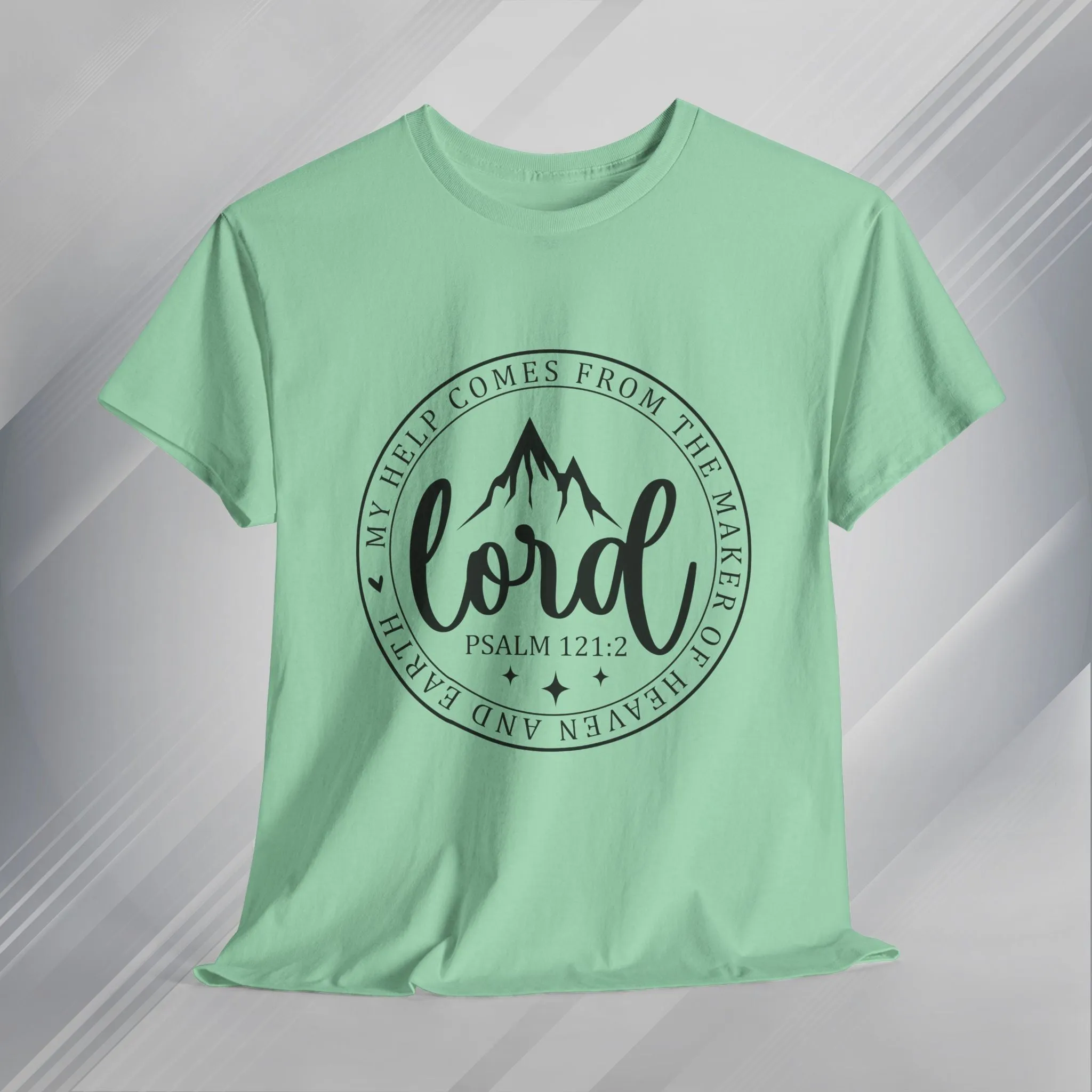 Lord Heavy Cotton Tee - Psalm 121:2 Inspirational Apparel