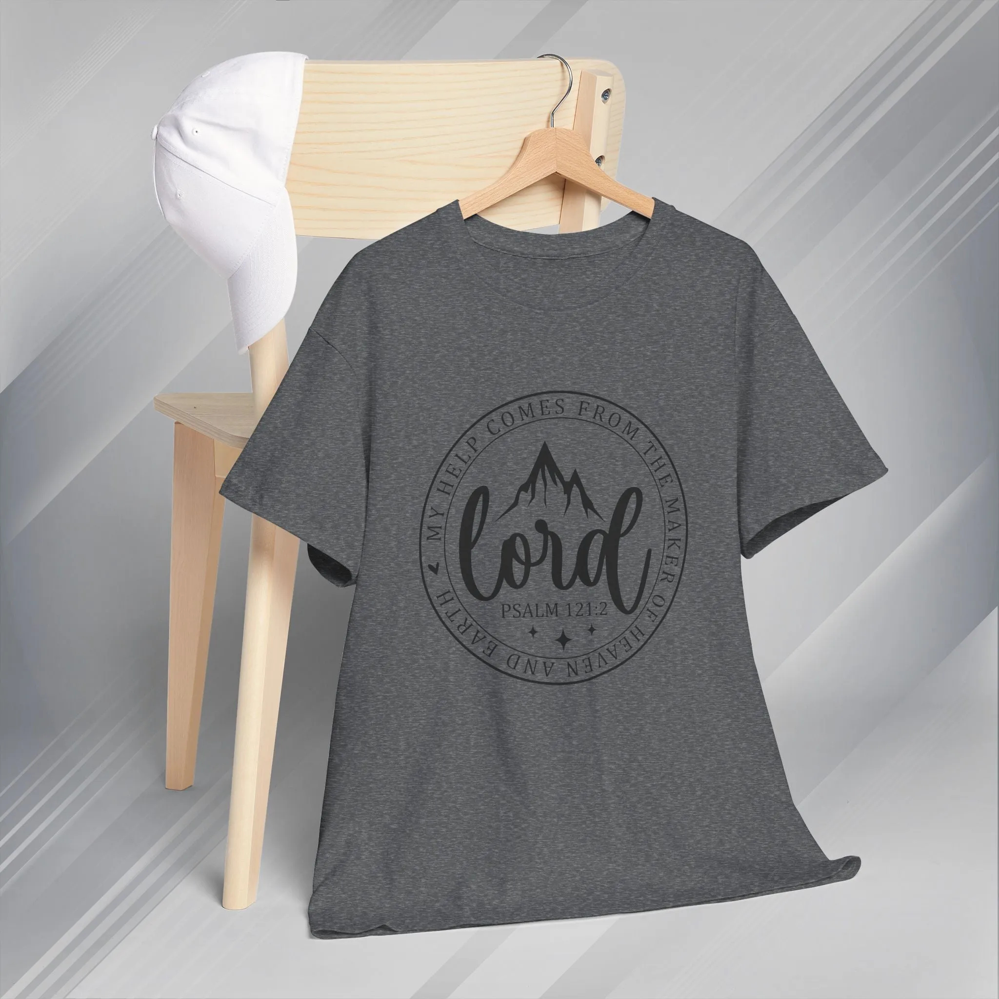Lord Heavy Cotton Tee - Psalm 121:2 Inspirational Apparel